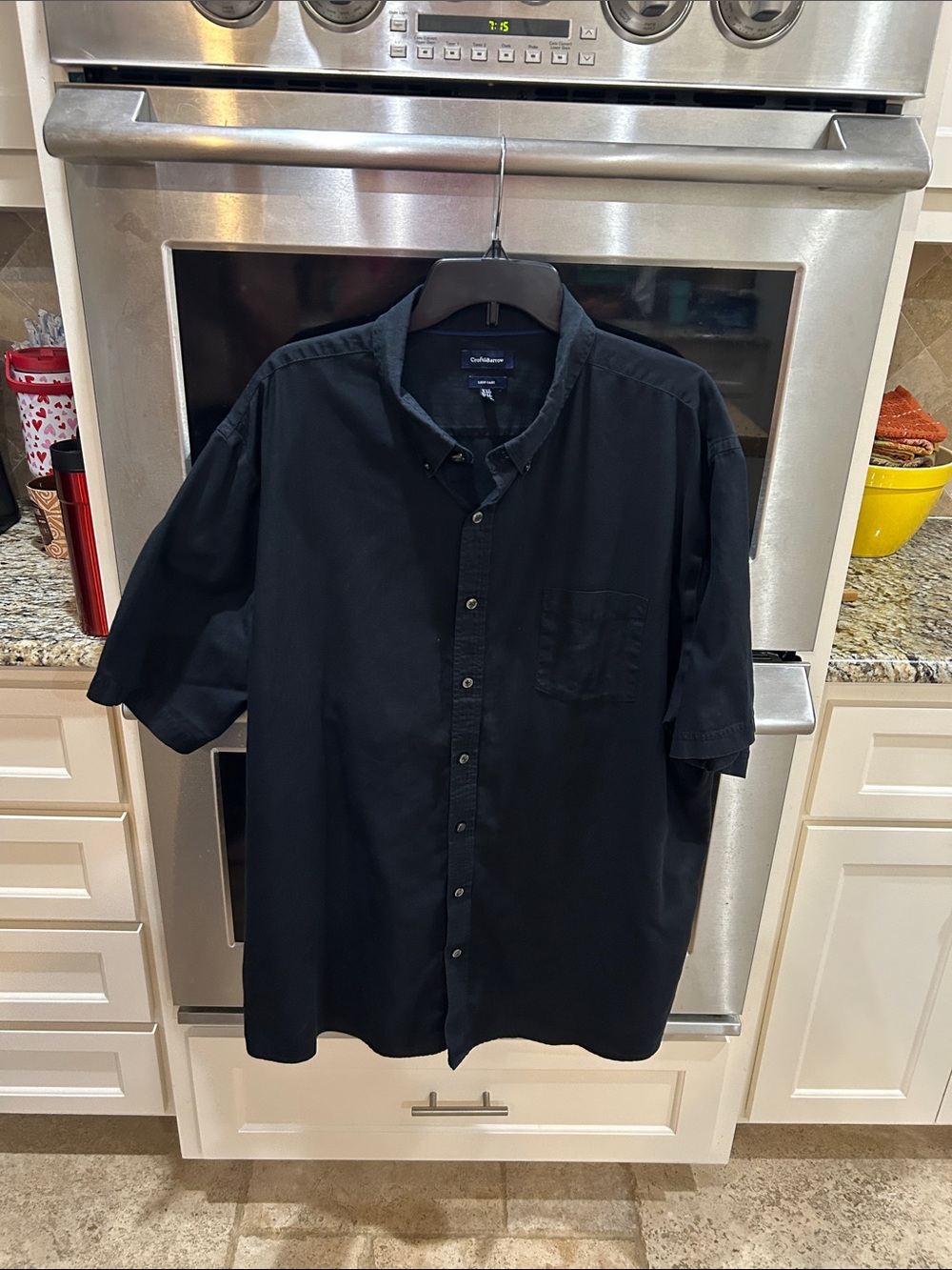 croft & barrow Black Short-Sleeve Button-Down Shirt - Picture 2 of 16